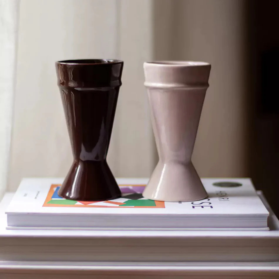 Tasse mazagran en grès – chocolat — Joruniq