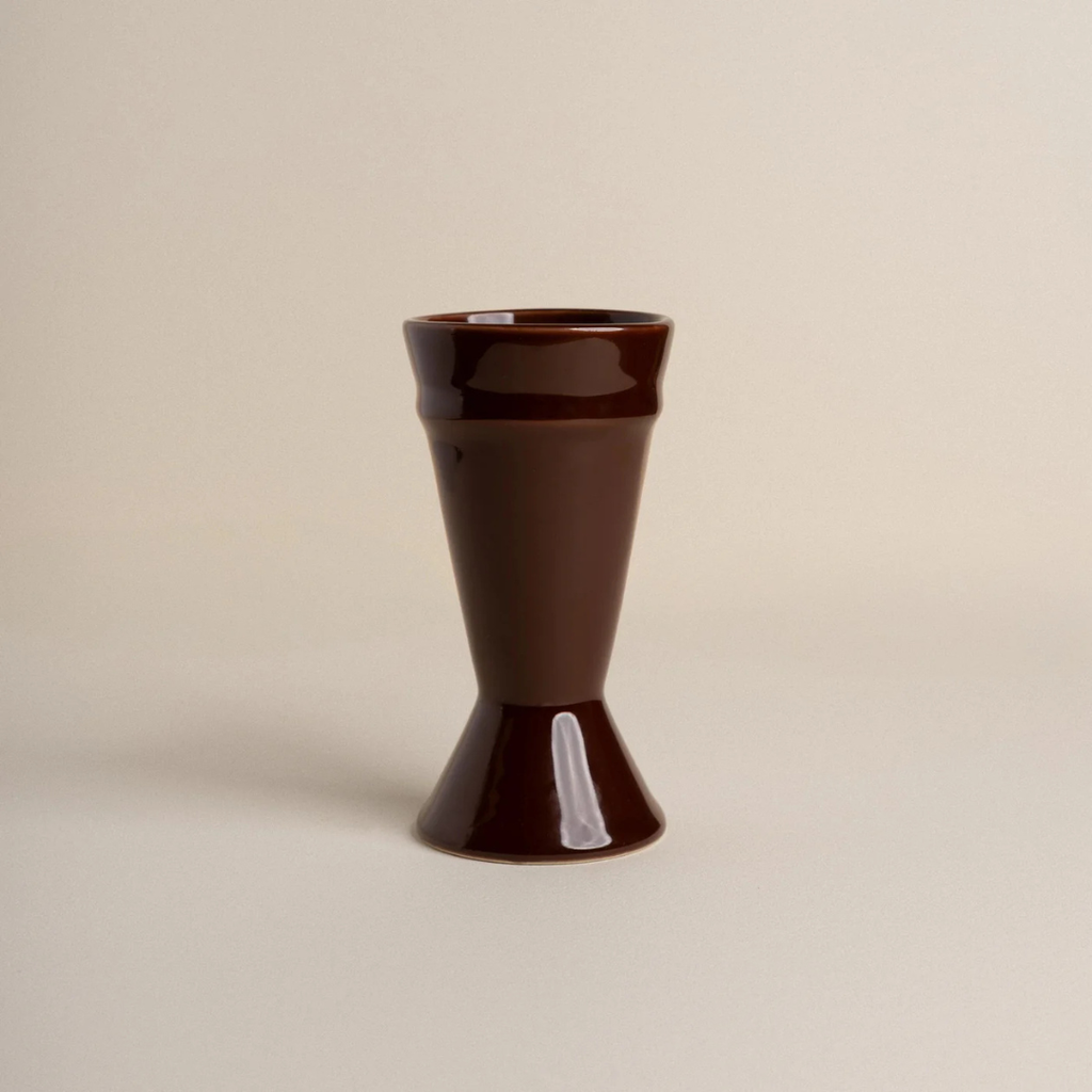 Tasse mazagran en grès – chocolat — Joruniq