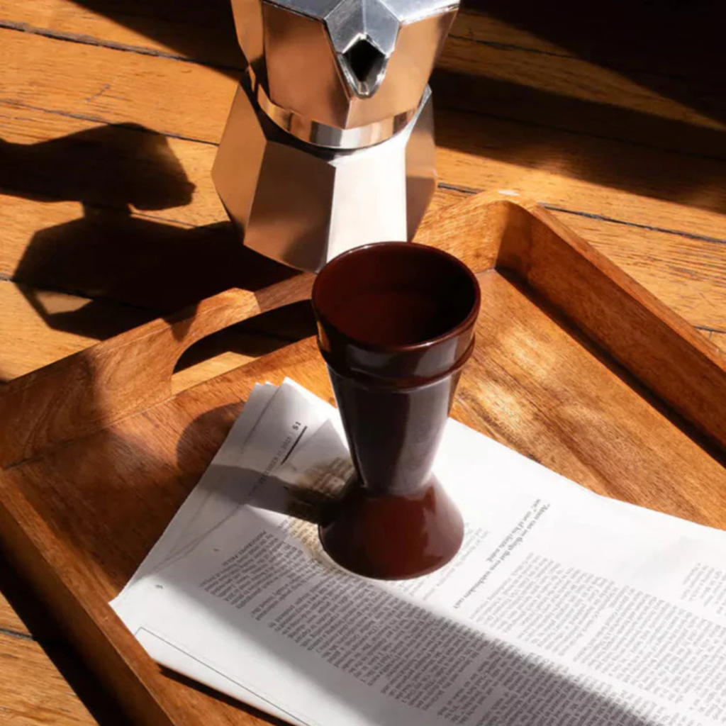 Tasse mazagran en grès – chocolat — Joruniq