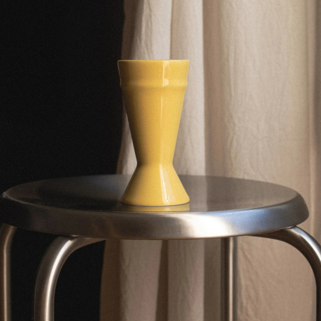 Tasse mazagran en grès – jaune citron — Joruniq