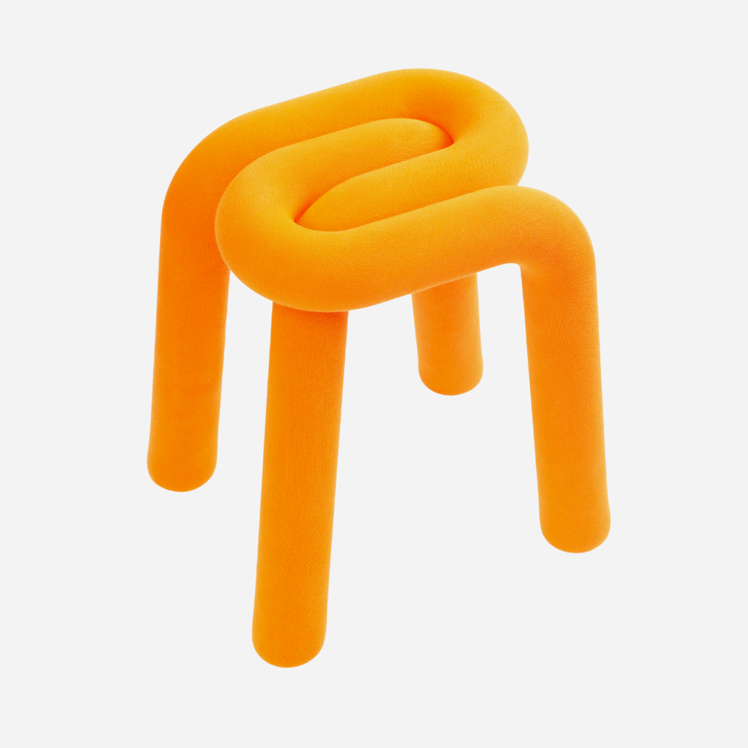 Tabouret Bold en métal – orange — Joruniq