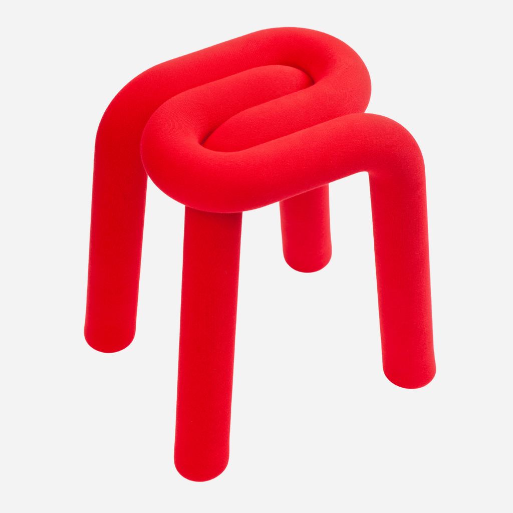 Tabouret Bold en métal – rouge — Joruniq