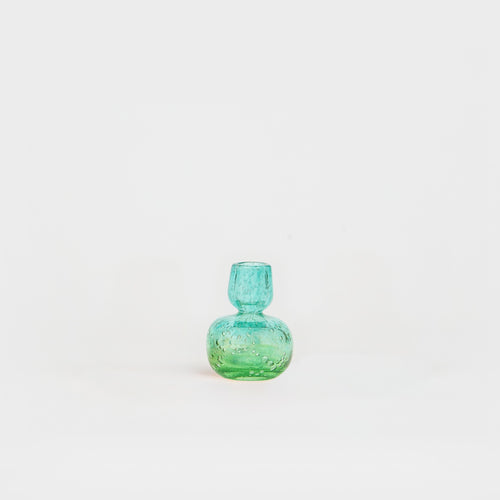 Bougeoir Boule de glace en verre – turquoise et vert — Joruniq