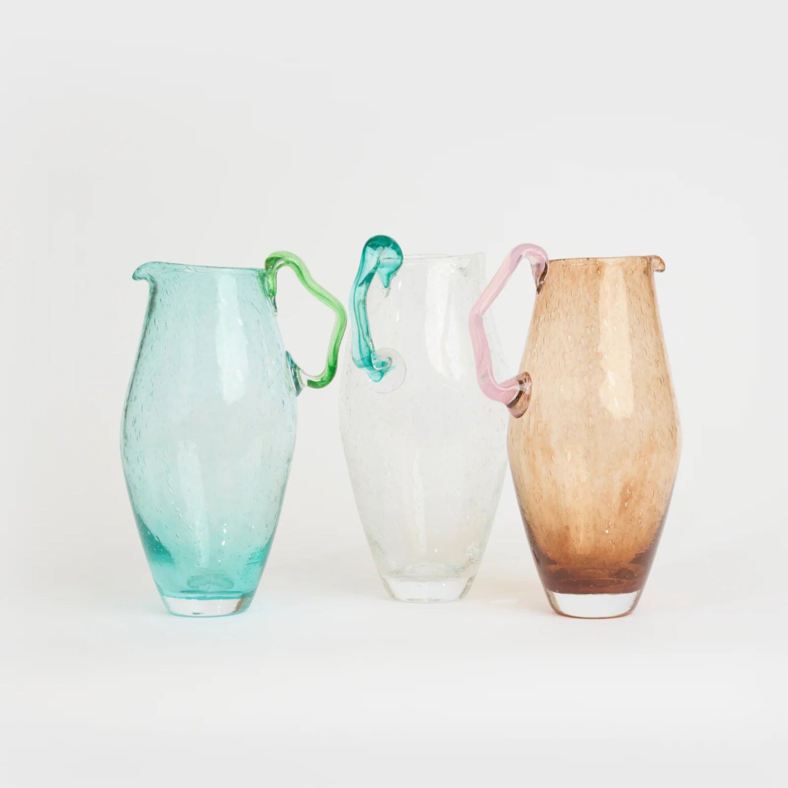 Carafe Ruban en verre – turquoise et vert — Joruniq