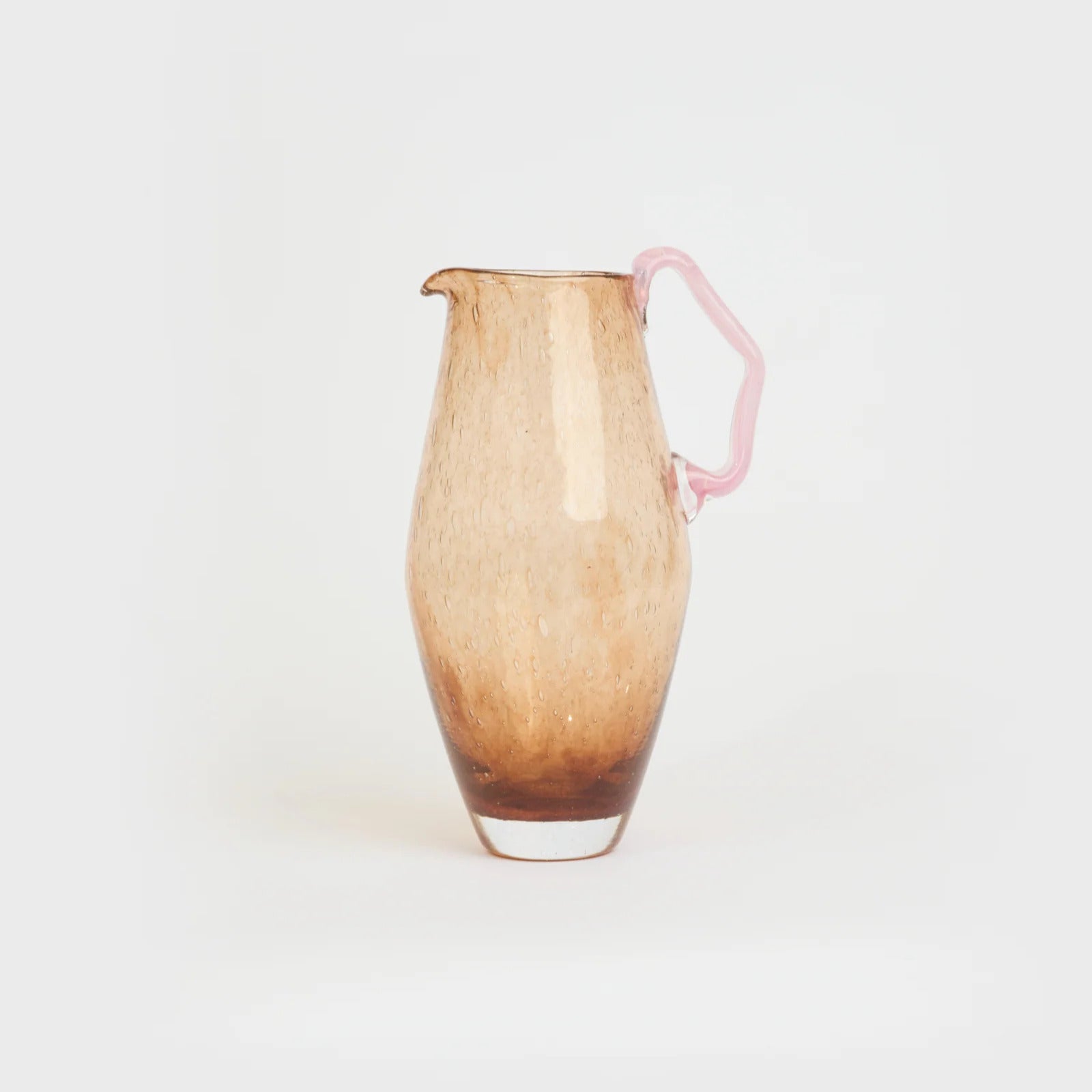 Carafe Ruban en verre – marron et rose — Joruniq