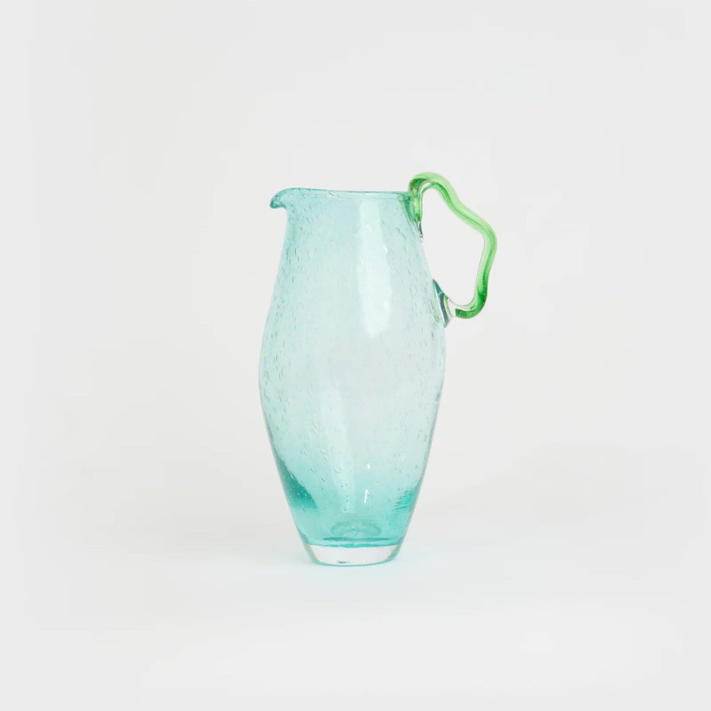 Carafe Ruban en verre – turquoise et vert — Joruniq