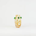 Petit vase Cerises en verre – doré et vert — Joruniq