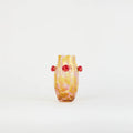 Petit vase Cerises en verre – doré et rose — Joruniq