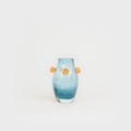 Petit vase Pâquerette en verre – bleu et orange — Joruniq