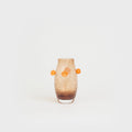 Petit vase Pâquerette en verre – marron et orange — Joruniq