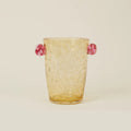 Petit vase Pivoine en verre – doré et rose — Joruniq