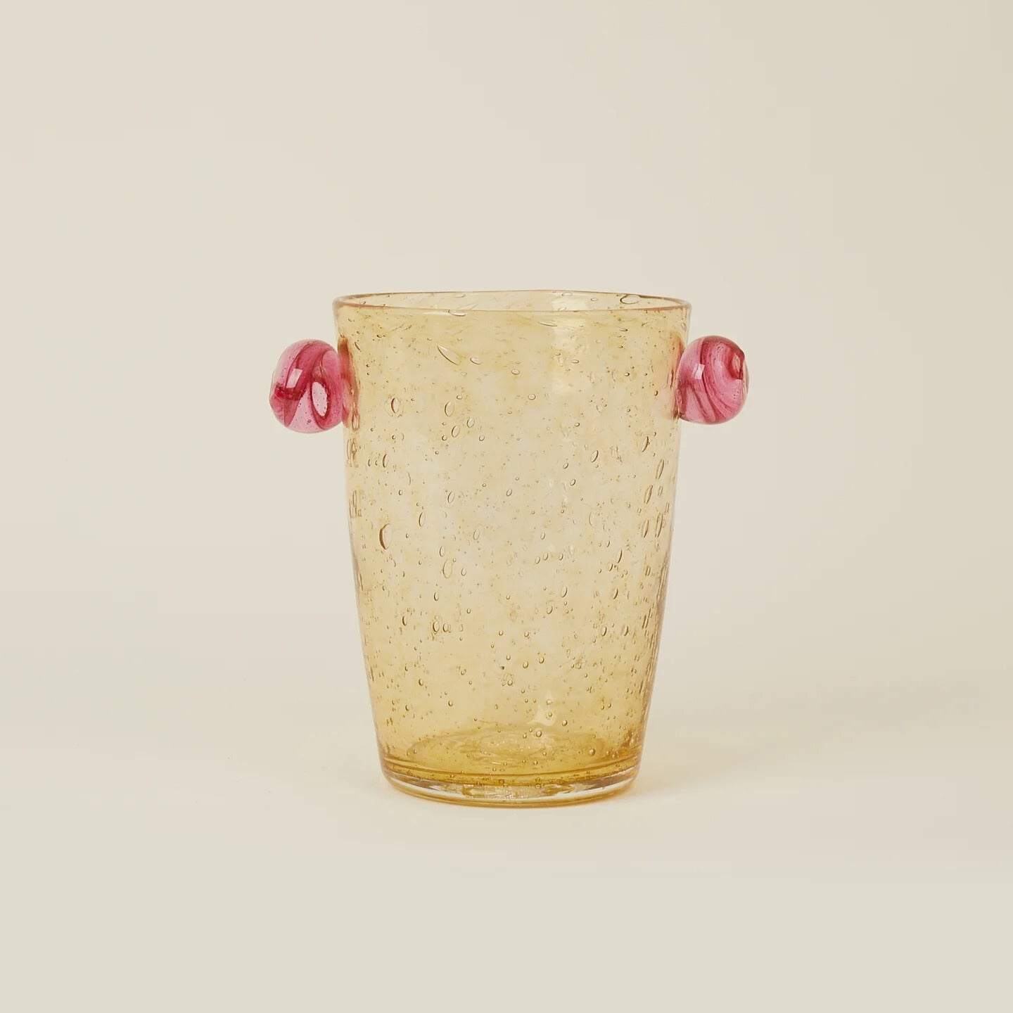 Petit vase Pivoine en verre – doré et rose — Joruniq