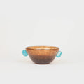 Coupe décorative Pavot en verre – marron et bleu — Joruniq
