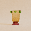 Petit vase Coral Catalan en verre – doré et vert — Joruniq