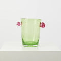 Petit vase Pivoine en verre – vert et rose — Joruniq