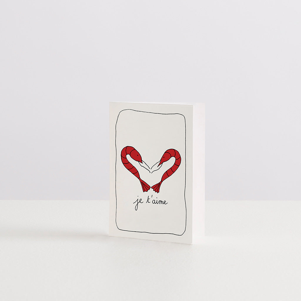 Carte de vœux Je t’aime Crevette — Joruniq