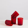 Lot de 4 grands gobelets en borosilicate – rouge — Joruniq