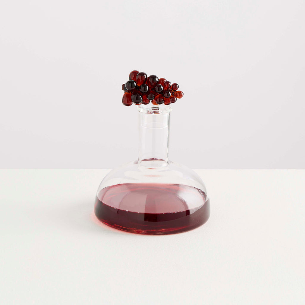 Bouchon de carafe Bordeaux en verre – ambre et transparent — Joruniq
