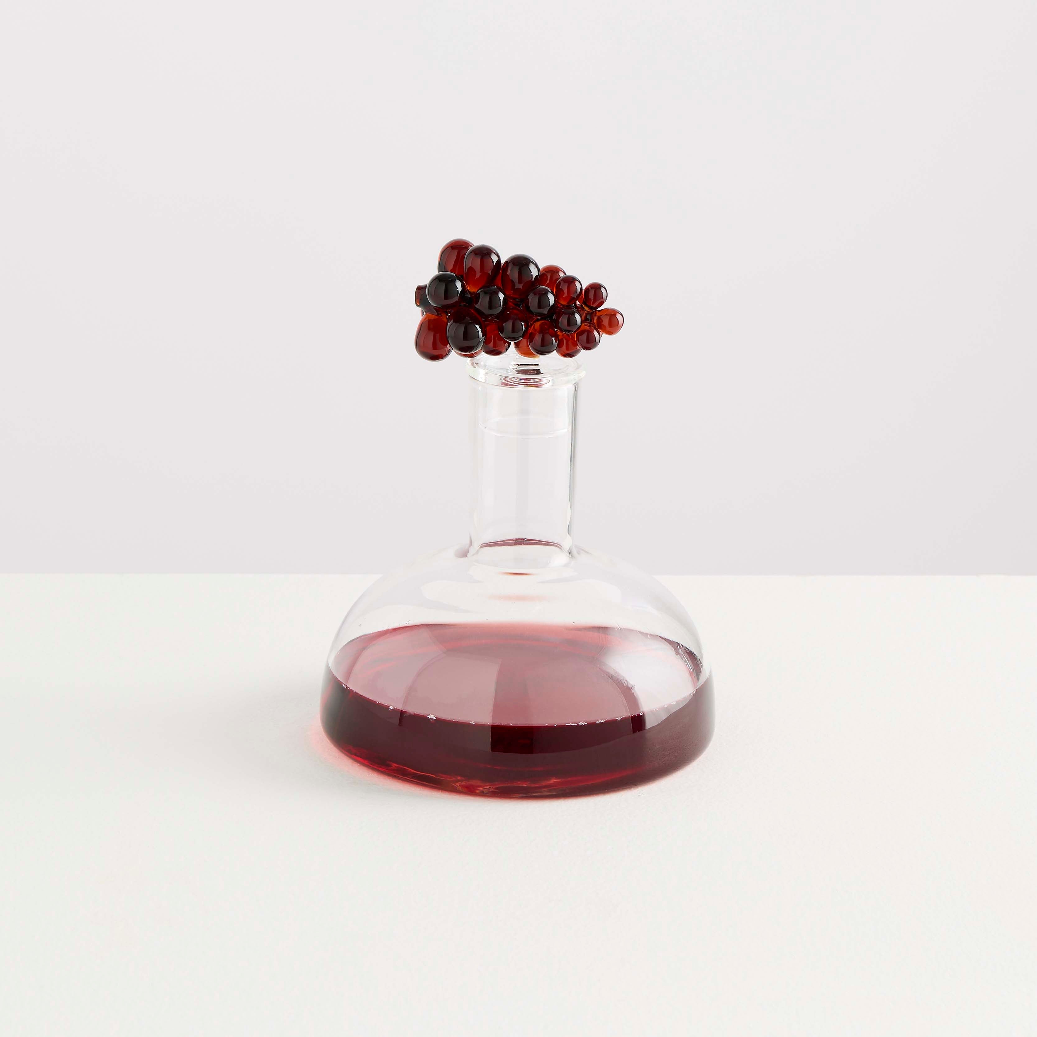 Bouchon de carafe Bordeaux en verre – ambre et transparent — Joruniq