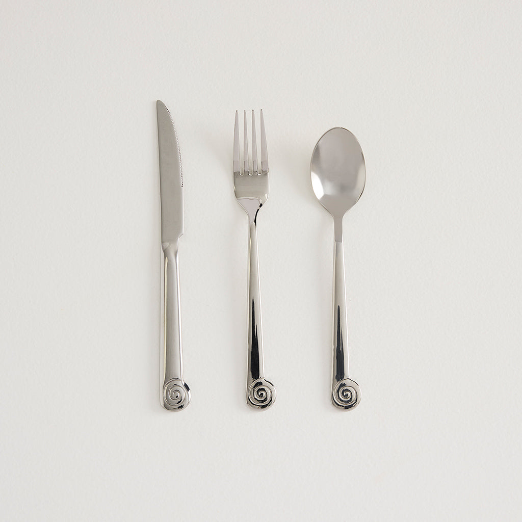 Ménagère Escargot pour 2 personnes – argenté — Joruniq