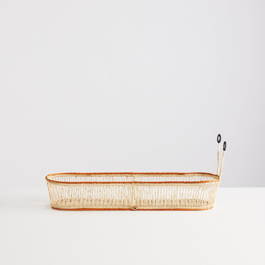 Corbeille à baguette Escargot en fibres de palmier — Joruniq