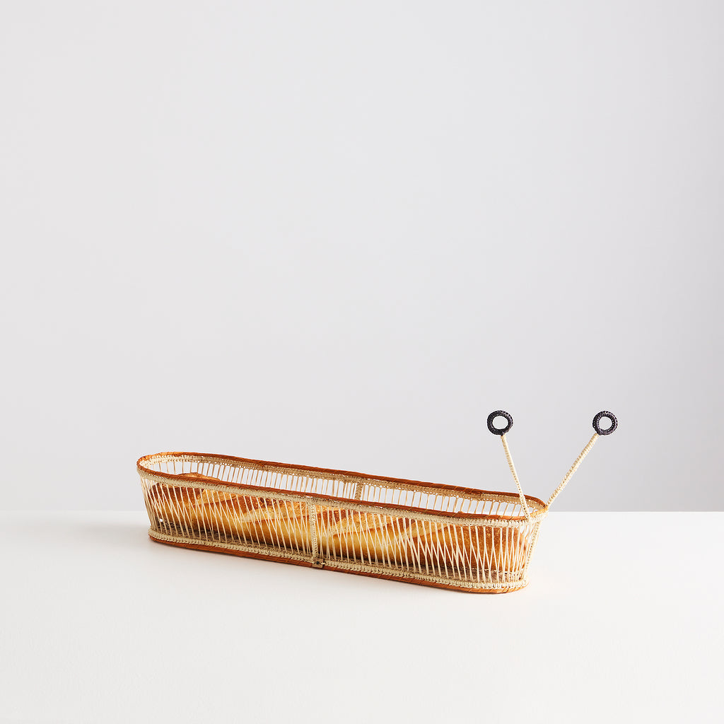 Corbeille à baguette Escargot en fibres de palmier — Joruniq