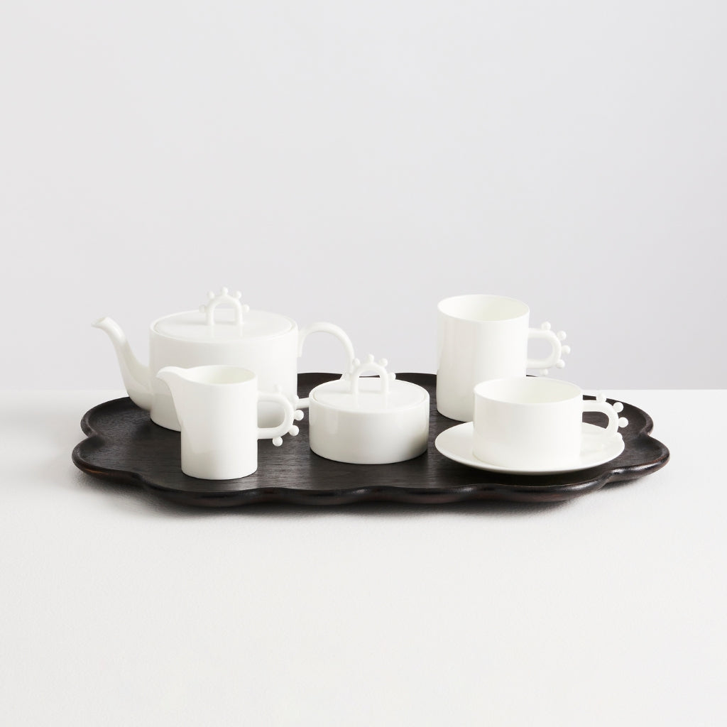 Mug Pomponette en porcelaine – blanc — Joruniq