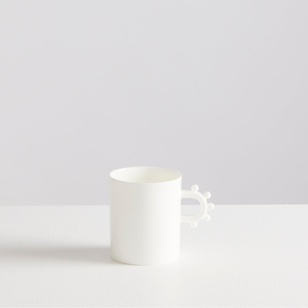 Mug Pomponette en porcelaine – blanc — Joruniq