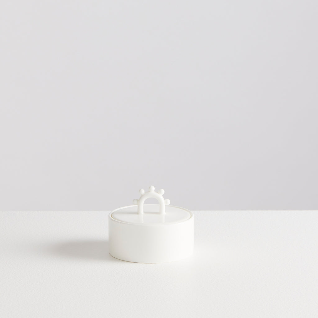 Sucrier Pomponette en porcelaine – blanc — Joruniq