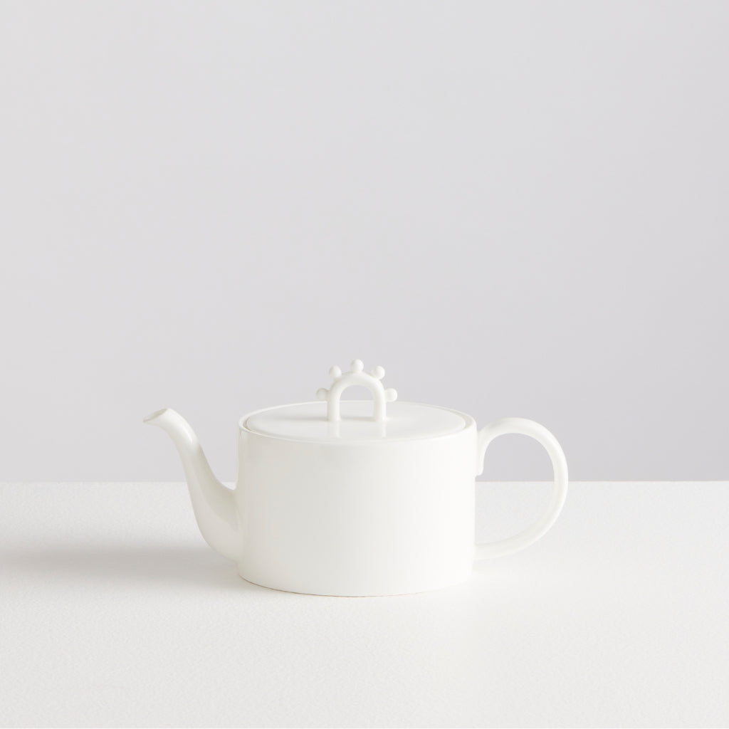 Théière Pomponette en porcelaine – blanc — Joruniq