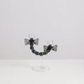 Bougeoir double Nœud en verre – transparent et fumé — Joruniq