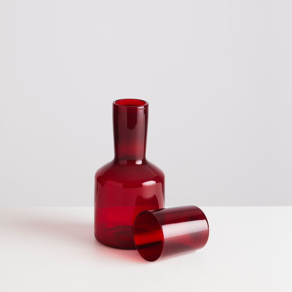 Ensemble carafe et verre J’ai Soif – rouge — Joruniq