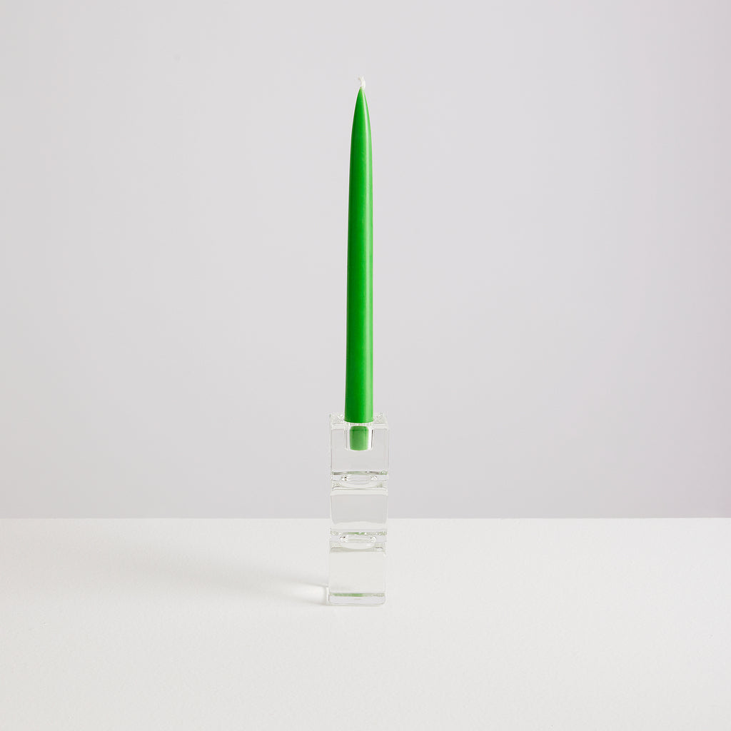 Bougeoir triple Cube en verre – transparent — Joruniq