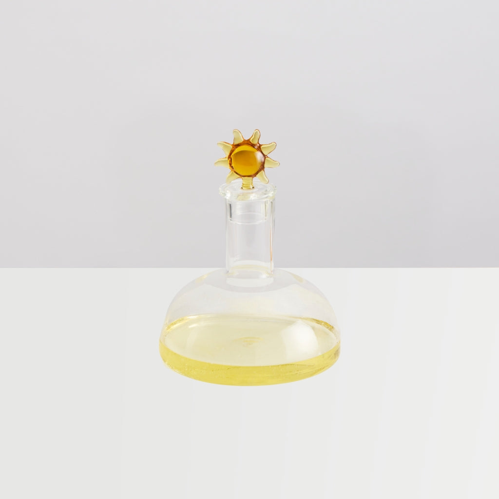 Bouchon de carafe Soleil en verre – transparent et miel — Joruniq