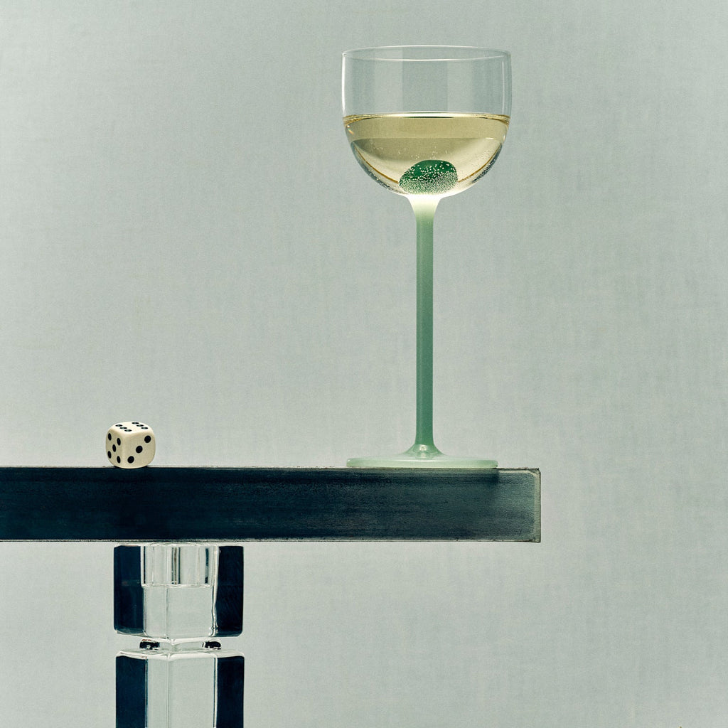 Lot de 2 verres à cocktail Nick & Nora – menthe et transparent — Joruniq