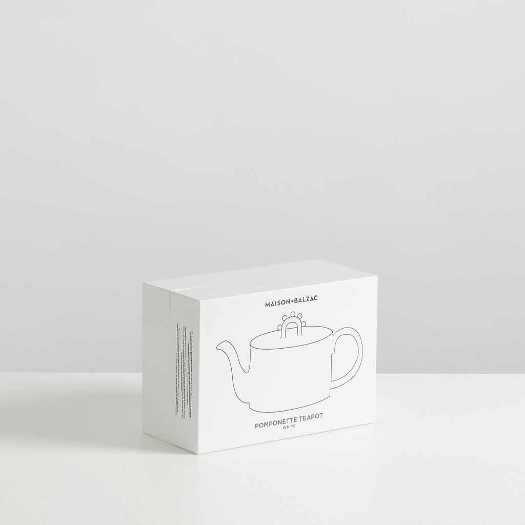 Théière Pomponette en porcelaine – blanc — Joruniq