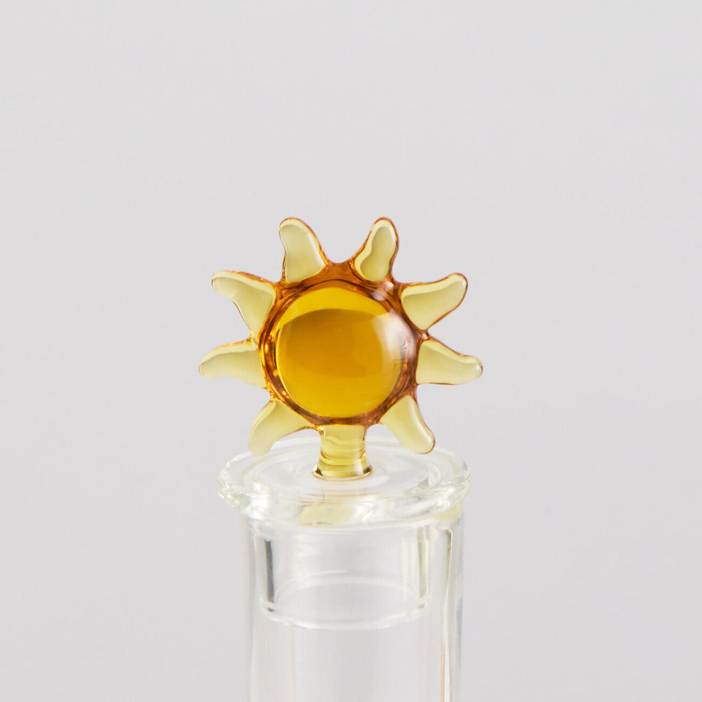 Bouchon de carafe Soleil en verre – transparent et miel — Joruniq