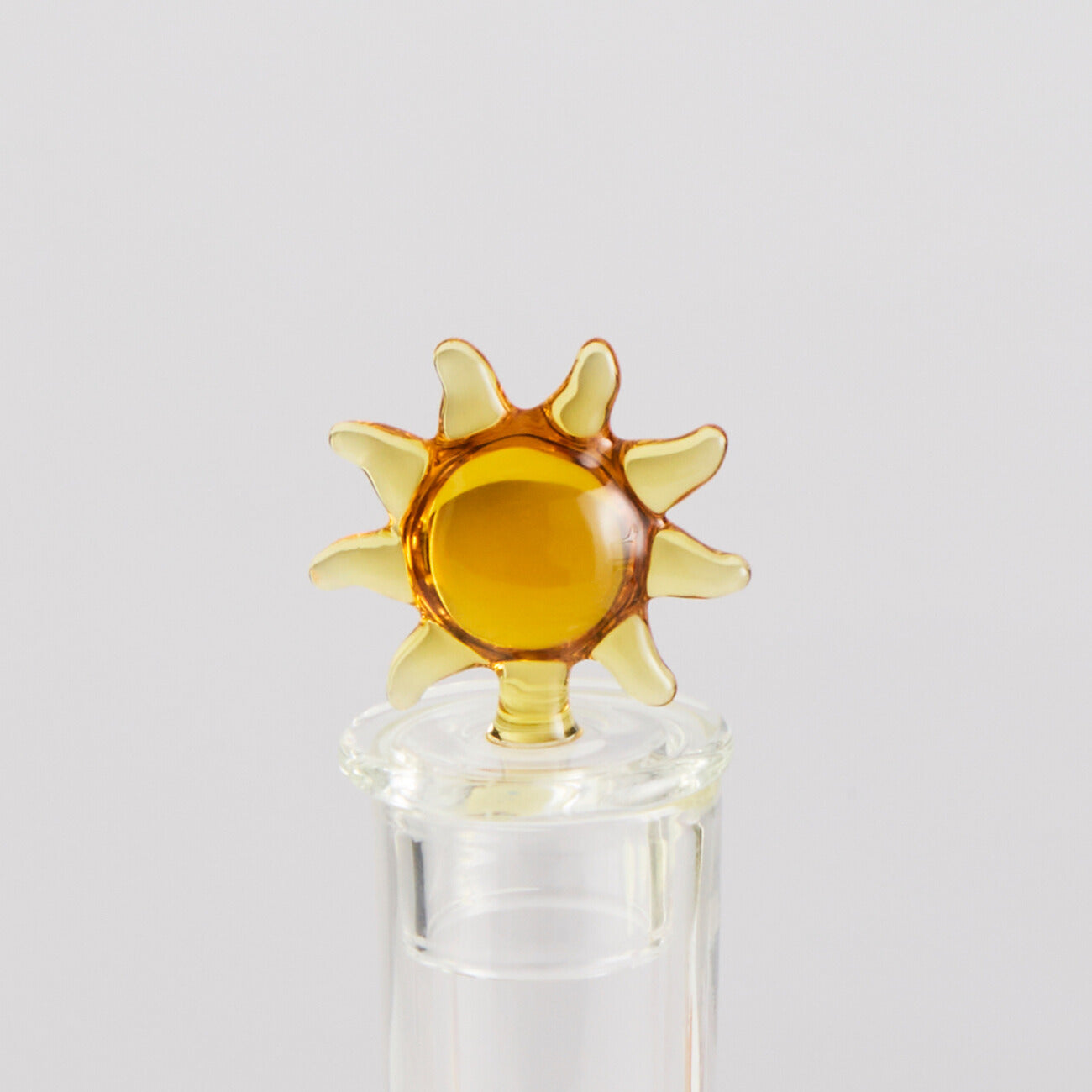 Bouchon de carafe Soleil en verre – transparent et miel — Joruniq