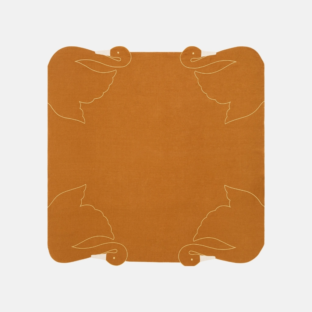 Nappe Cygne en lin – caramel — Joruniq