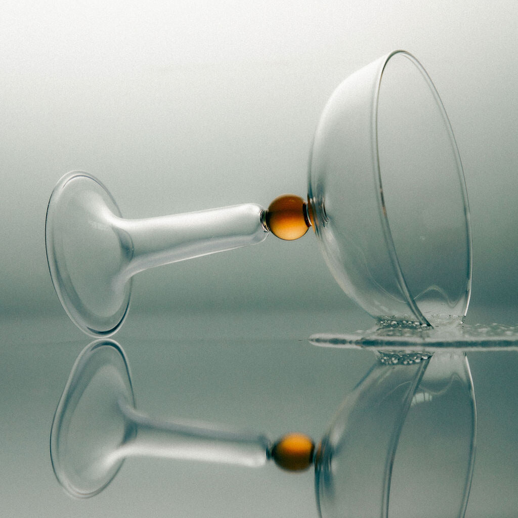 Coupes à champagne Pompon en verre – multicolore — Joruniq