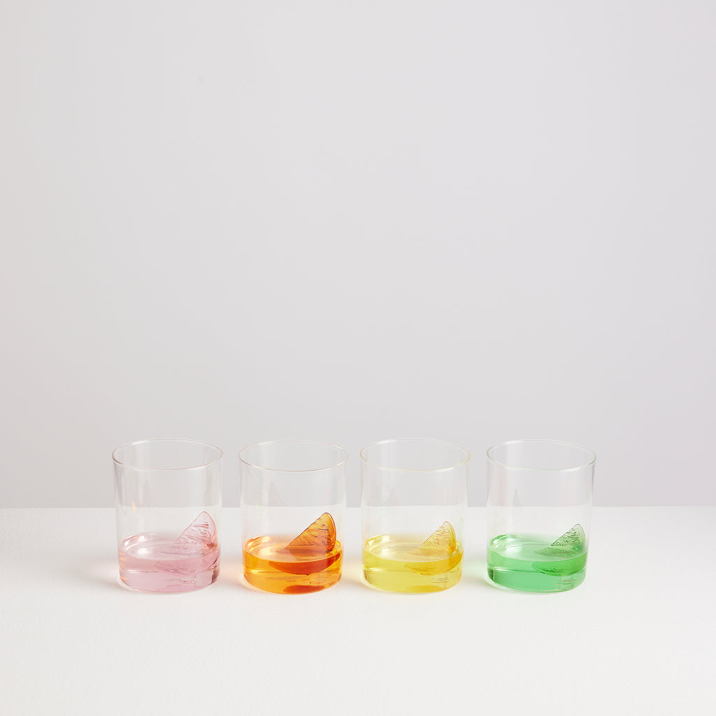 Lot de 4 gobelets Verger d’agrumes en borosilicate — Joruniq