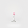 Bougeoir Petit Jacinthe en verre – rose — Joruniq