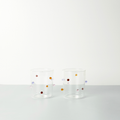Lot de 2 gobelets moyens Pomponette – transparent et multicolore — Joruniq