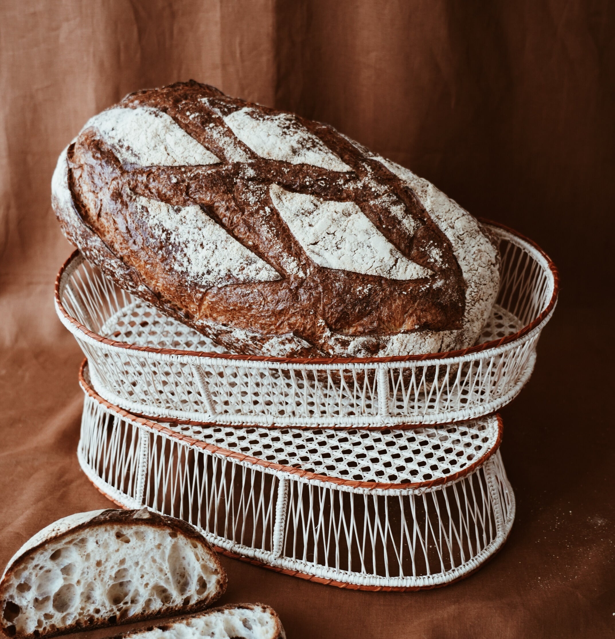 Corbeille à pain Levain en fibres de palmier — Joruniq