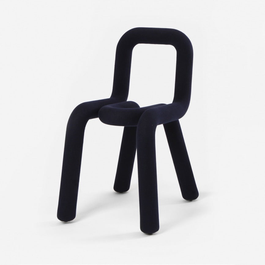 Chaise Bold en métal – bleu marine — Joruniq